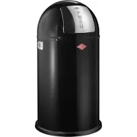 Wesco Collecteur de déchets 175831-62 PUSHBOY en NOIR de 50 litres avec couvercle rabattable / Poubelle / Poubelle
