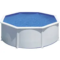 Gre Pools Fidji Piscine en acier Avec parois Blanc 300 x 120 cm Blanc 300 x 120 cm
