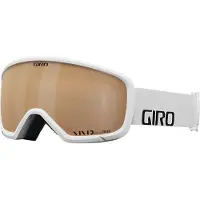 Giro Ringo Ski Goggles - Snowboard Goggles for Men Women & Youth - White Wordmark Strap avec un objectif en cuivre vif