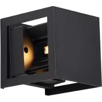 QAZQA Applique Murale Moderne Noire Incl. LED IP44 - Edwin Quadro