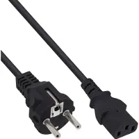 InLine 16651E câble électrique Noir 3 m Coupleur C13