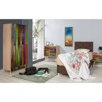 Skye Decor , style - 726, armoire, chêne Sonoma, panneaux de particules 100 % mélaminés, 90 x 52 x 192 cm