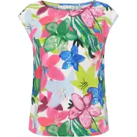 TATUUM Chemisier 'Afeli' bleu / vert clair / fuchsia / blanc