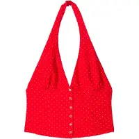 Bershka Haut rouge / blanc
