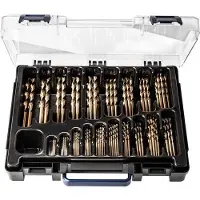 THÜRMER & CO. Forets métal HSS Cobolt 100 piecesSet de forets 1.0-10.0mm avec leviers à ressort 0.5mm en Sortime