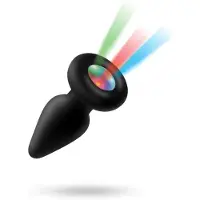 Vuxen Booty Sparks - Plug anal lumineux en silicone (noir)