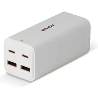 Lindy Gan Fast 100w Usb Wall Charger Argenté