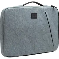 Exacompta Housse pour ordinateur portable Business, pour ordinateurs portables 15-16'', rembourrée, poignée &amp; poche zippée, L 410 x P 25 x H 310 mm, polyester post-consommation, gris