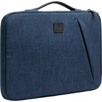 Exacompta Housse pour ordinateur portable Business, pour ordinateurs portables 15-16'', rembourrée, poignée &amp; poche zippée, L 410 x P 25 x H 310 mm, polyester post-consommation, bleu