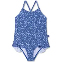 Swim Essentials Filles, Maillot de bain, Badeanzug Mädchen 98/104 Blue Leopard, Bleu, (104, 98)