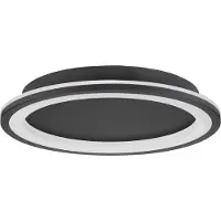 Lyora Plafonnier élégant Oggy noir Ø 37cm