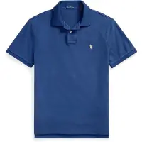 Ralph Lauren pour homme. 710680784434 Le polo emblématique en piqué bleu (M), Casuel, Coton, Manche courte