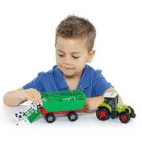 MOLTO Tractor With Light And Sound Trailer And Animal Blanc Enfants