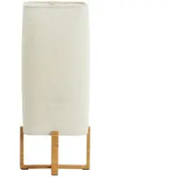 Light & Living Lampe de table Wyn 39 cm - corde crème avec aspect bois