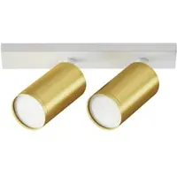 Maytoni Focus S plafonnier, lampe de plafond 2x GU10 6x44cm blanc / or mat (GU10)