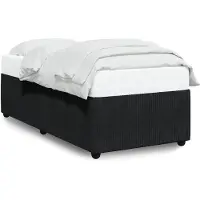 vidaXL Sommier noir 90x200 cm velours