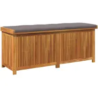 vidaXL Coffre à coussins d'extérieur 150x50x60,5 cm bois massif acacia