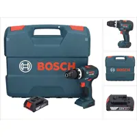 Bosch GSB 18V-55 Professional Perceuse-visseuse à percussion sans fil 18 V 55 Nm Brushless + 1x batterie 2,0 Ah + coffret - sans chargeur
