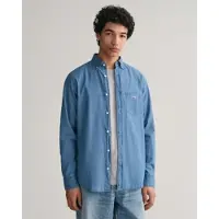 Gant pour homme. 3000400 Chemise Regular Fit bleu (XS), Casuel, Coton, Classique, Manche longue