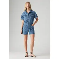 Levi's pour femme. 001WI-0002 Excédent global bleu (XS), Casuel, Coton, Denim, Manche courte