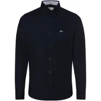 Gant pour homme. 3230115 Chemise Oxford slim, élastiquée, marine (XXL), Casuel, Coton, Classique, Manche longue