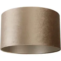 QAZQA Abat-jour en velours taupe 35/35/20