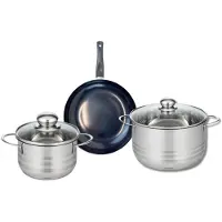Elo Ensemble de 1 Poêle de cuisson 20 cm et 2 faitouts 16 et 20 cm Prima Brillant