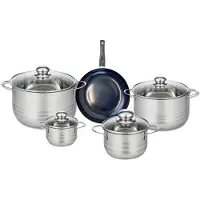 Elo Ensemble de 1 Poêle de cuisson 20 cm et 4 faitouts 12, 16, 20 et 24 cm Prima Brillant