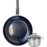 Elo Ensemble de 1 Poêle de cuisson 28 cm et 1 faitout 12 cm Prima Brillant