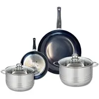 Elo Ensemble de 2 Poêles de cuisson 20 et 32 cm et 2 faitouts 20 et 24 cm Prima Brillant
