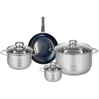 Elo Ensemble de 1 Poêle de cuisson 20 cm et 3 faitouts 12, 16 et 24 cm Prima Brillant