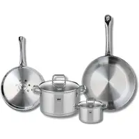 Elo Set de 2 Poêles de cuisson 24 et 28 cm et 2 faitouts 12 et 20 cm Profi Citrin