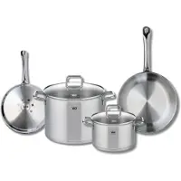 Elo Set de 2 Poêles de cuisson 24 et 28 cm et 2 faitouts 20 et 26 cm Profi Citrin