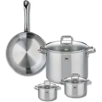 Elo Ensemble de 1 Poêle de cuisson 28 cm et 3 faitouts 12, 14 et 26 cm Profi Citrin