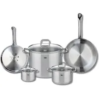 Elo Ensemble de 2 Poêles de cuisson 24 et 28 cm et 3 faitouts 12, 16 et 26 cm Profi Citrin
