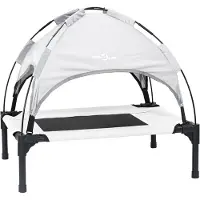 vidaXL Lit pour chien gris argenté 76 x 62 x 70,5 cm en acier