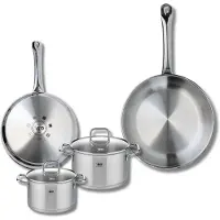 Elo Set de 2 Poêles de cuisson 24 et 28 cm et 2 faitouts 14 et 16 cm Profi Citrin
