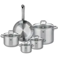 Elo Ensemble de 1 Poêle de cuisson 28 cm et 4 faitouts 14, 16, 20 et 26 cm Profi Citrin