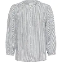 Part two Chemisier bleu-gris / blanc