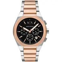 Giorgio Armani Montre à affichage analogique 'AX4180' or rose / noir / argent / blanc