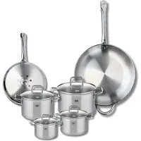 Elo Ensemble de 2 Poêles de cuisson 24 et 32 cm et 4 faitouts 12, 14, 16 et 20 cm Profi Citrin