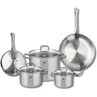 Elo Ensemble de 2 Poêles de cuisson 24 et 32 cm et 3 faitouts 16, 20 et 26 cm Profi Citrin