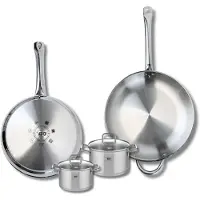 Elo Ensemble de 2 Poêles de cuisson 28 et 32 cm et 2 faitouts 12 et 14 cm Profi Citrin