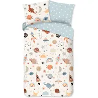 Muller Textil KinderBettbezug "planets" - multi - (140x200/220 cm) - Baumwolle