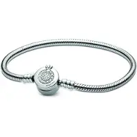 Pandora Bracelet Maille Serpent O Couronné Scintillant Pandora Moments