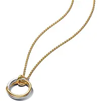 Pandora Hanger organique bicolore pour collier, symbole de liberté et d'expression individuelle, (Argent sterling plaqué or 14 carats, 45 cm)