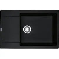 Franke Evier de masse en pierre Maris, MRG 611-78 XL, Onyx (Evier encastré, 50 cm, 78 cm)