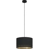 Eglo Lustre moderne Esteperra 1 Lumière Acier Noir