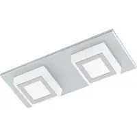 Eglo LED plafonnier Masiano Gris métallisé à 2 lumières