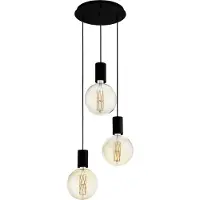 Eglo 98663 POZUETA E27 triple suspension Ø330mm noir